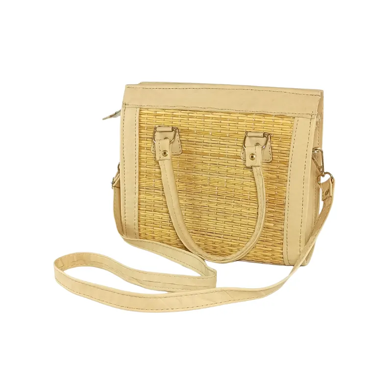 AN002 Sac à Main Artisanal Tunisien en Fibre de Smar et Cuir Véritable 03 Sac à main artisanal