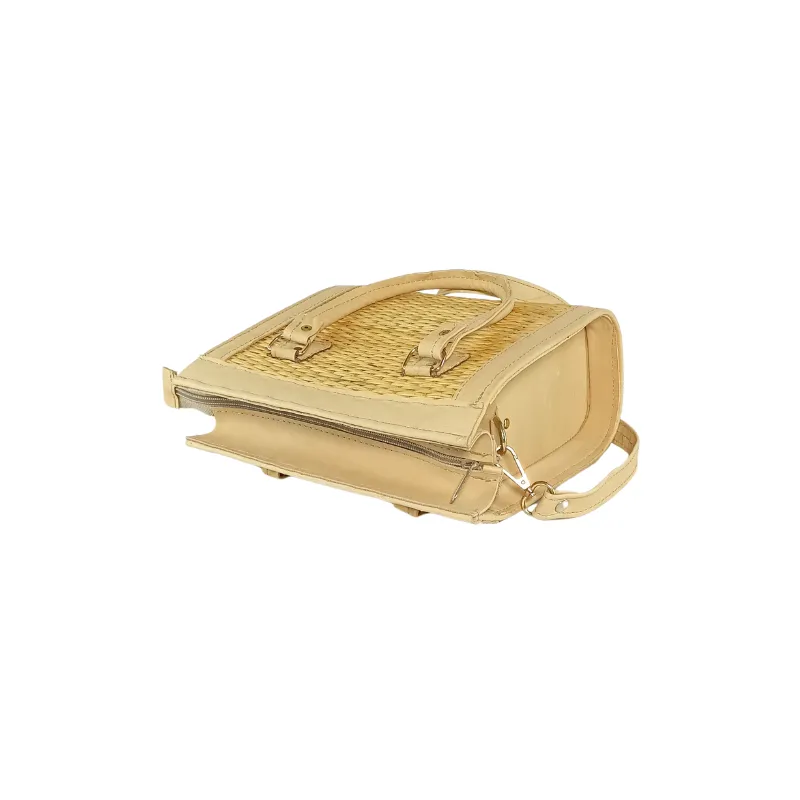 AN002 Sac à Main Artisanal Tunisien en Fibre de Smar et Cuir Véritable 09 Sac à main artisanal