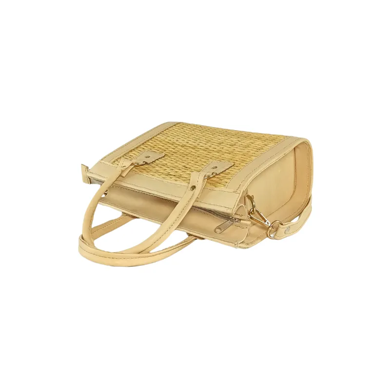 AN002 Sac à Main Artisanal Tunisien en Fibre de Smar et Cuir Véritable 10 Sac à main artisanal