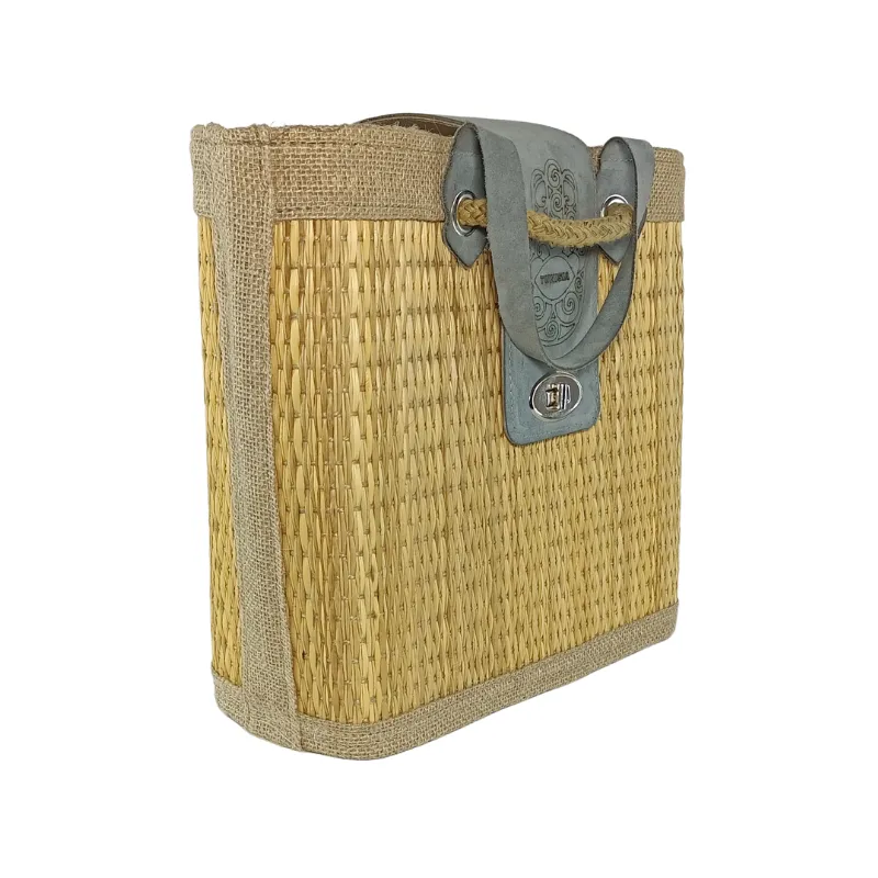 AN008 Grand Sac à Main Artisanal Tunisien en Fibre de Smar 11 Sac à Main Fait Main