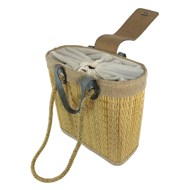 AN008 Grand Sac à Main Artisanal Tunisien en Fibre de Smar 17 Sac à Main Fait Main