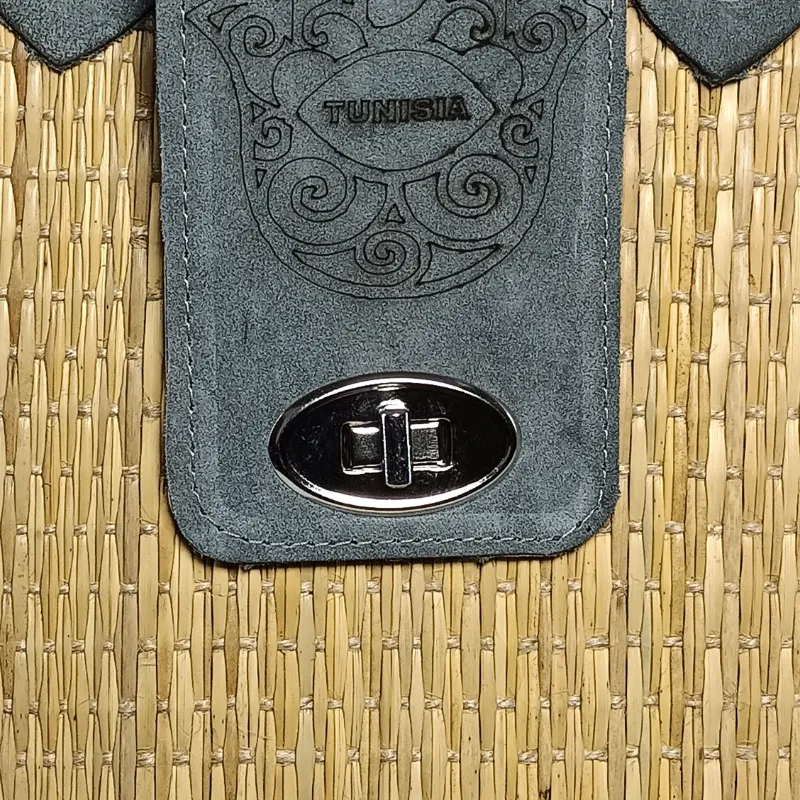 AN008 Grand Sac à Main Artisanal Tunisien en Fibre de Smar 19 Sac à Main Fait Main