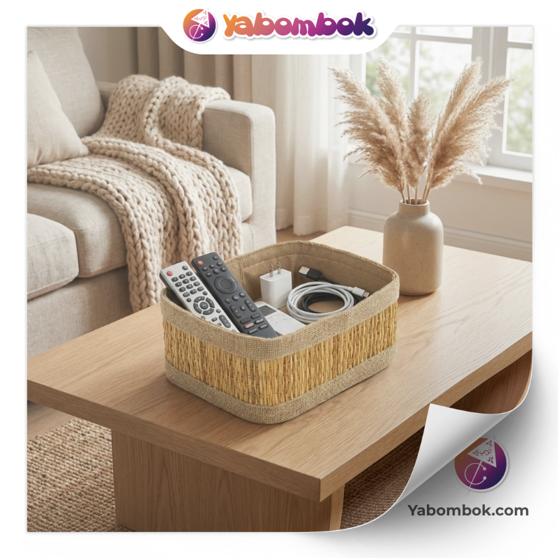 Set de 3 paniers faits main en fibre naturelle Smar