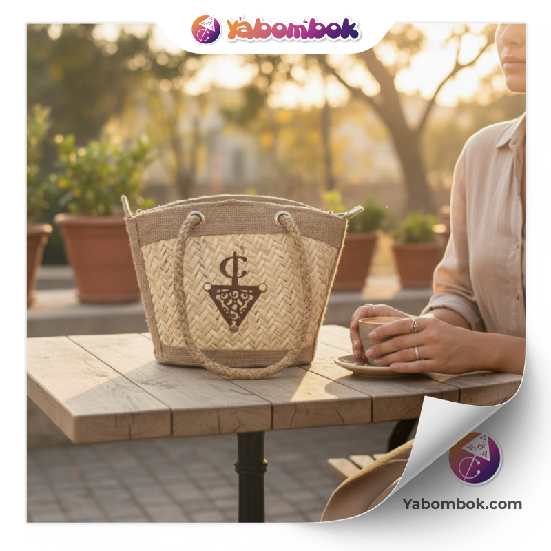 Petit-Sac-a-Main-fait-Main-Artisanal-Tunisien-en-Saaf-et-Toile-de-Jute