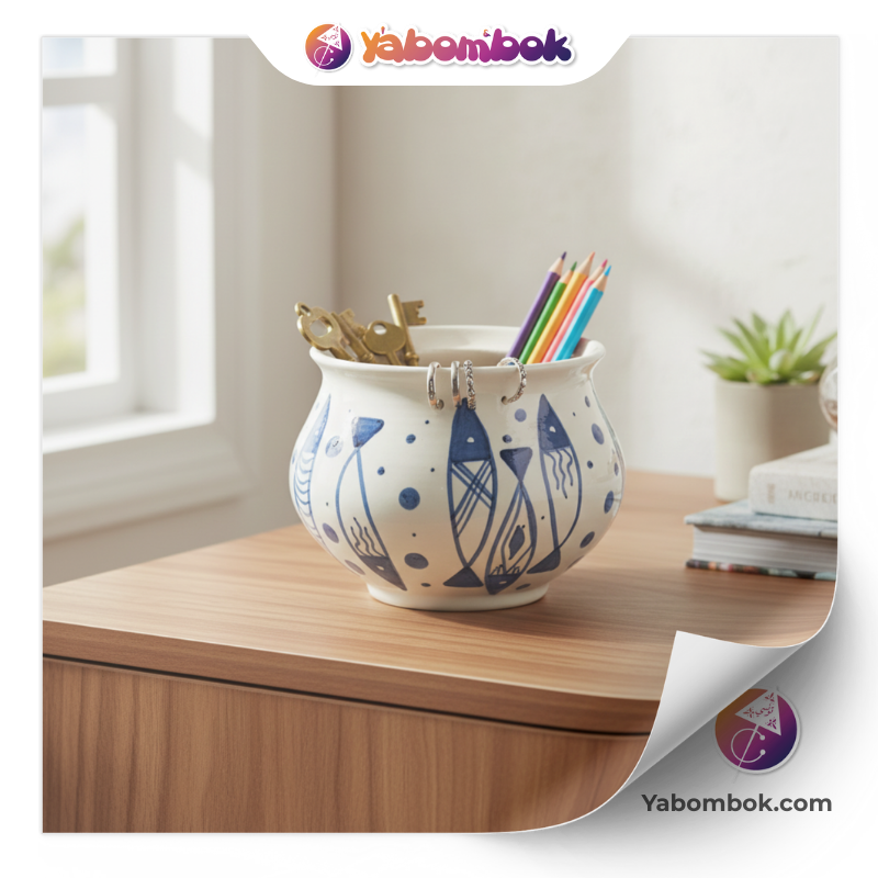 Mini Vase Soliflore Céramique Bombé ot de Fleur Trapu Design Fait Main KHC005