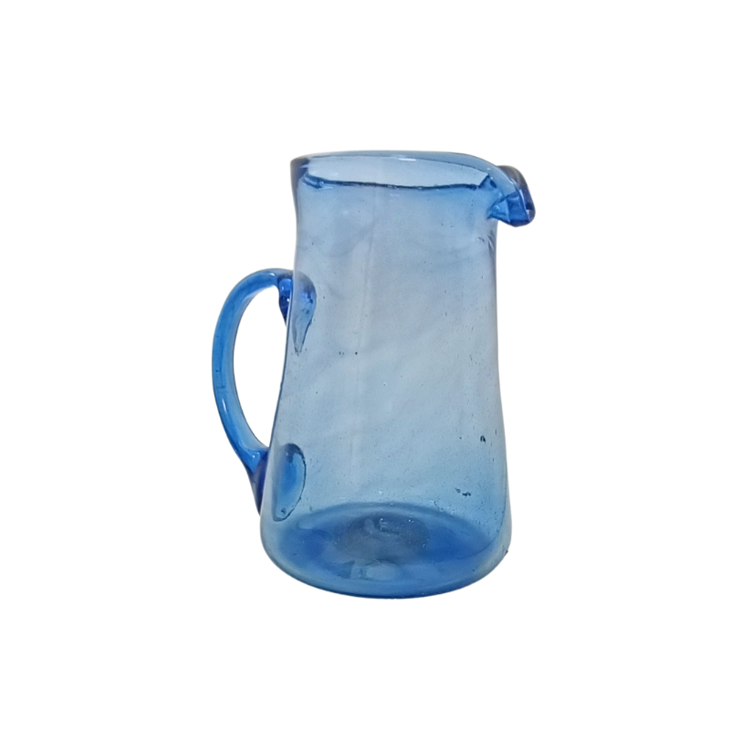 Pichet Cruche en Verre Soufflé Artisanal Carafe à Eau Limonade 21 cm Bleu Clair Bullé 3 Pichet Cruche en Verre Soufflé Artisanal Carafe à Eau Limonade 21 cm Bleu Clair Bullé