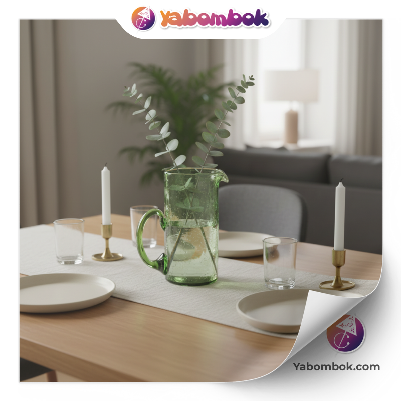 Vase-Cylindrique-en-Verre-Souffle-Vert-Emeraude-Artisanal-Fait-Main-21-cm-Design-Epure-et-Naturel-Decoration-de-Table-Contemporaine-KGV226-AI-4 Vase Cylindrique en Verre Soufflé Vert Émeraude Artisanal Fait Main 21 cm Design Épuré et Naturel Décoration de Table Contemporaine KGV226