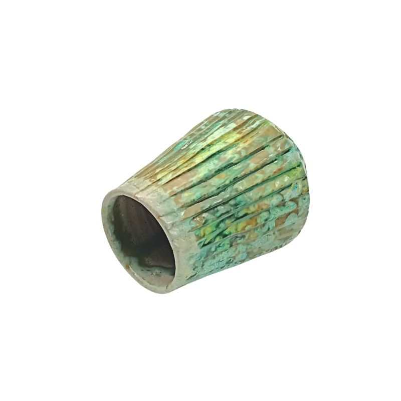 Vase Pot de Fleur Céramique Texturée Glaçure Réactive Artisanale Vert Turquoise Marron Décoration Moderne Boho Chic 2 Vase Pot de Fleur Céramique Texturée | Glaçure Réactive Artisanale Vert Turquoise Marron | Décoration Moderne Boho Chic KNC29